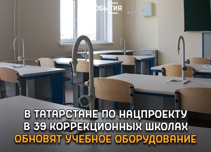 В Татарстане по нацпроекту в 39 коррекционных школах обновят учебное оборудование