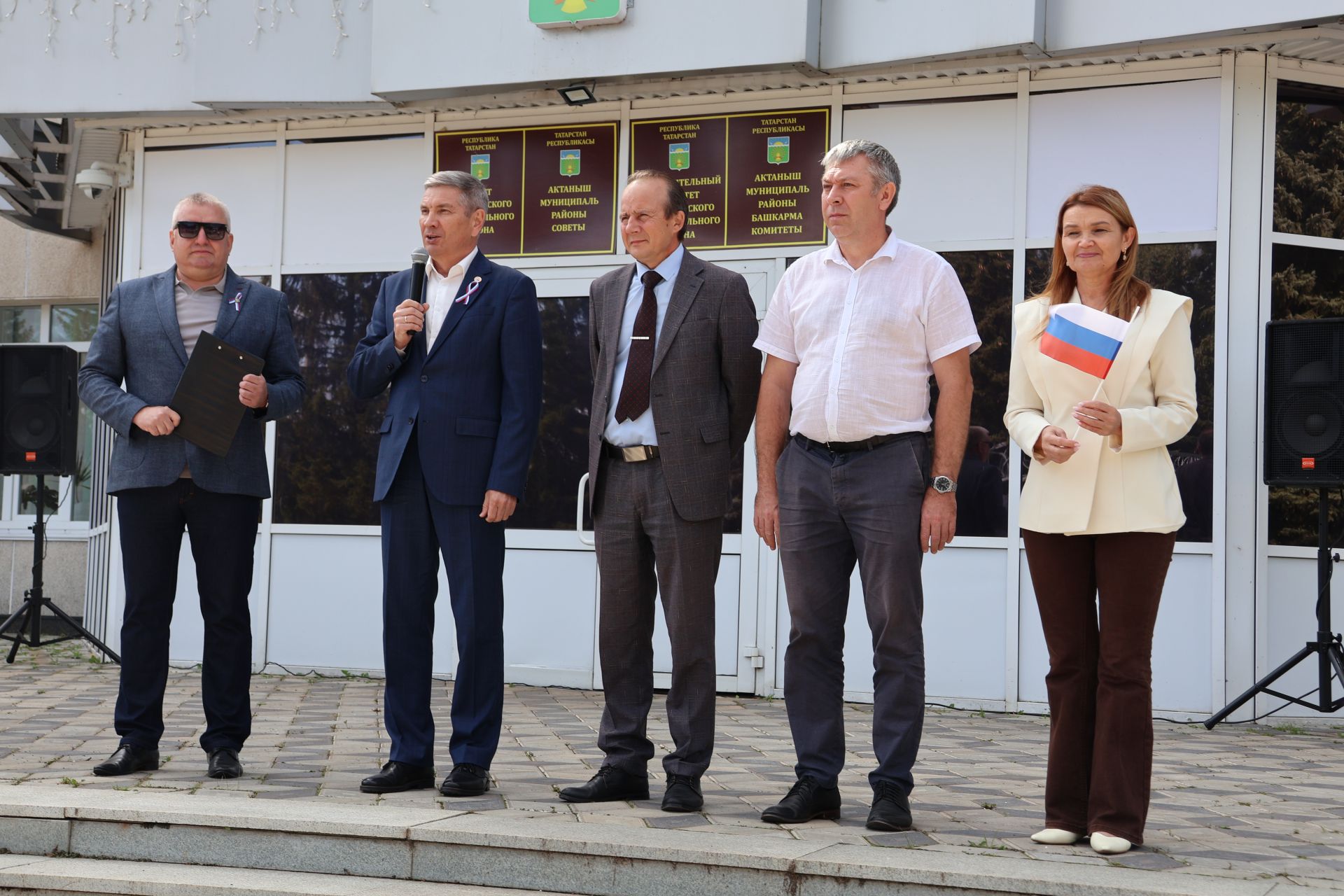 Россия флагы астында – бердәм без: Актанышта бәйрәм велойөреше