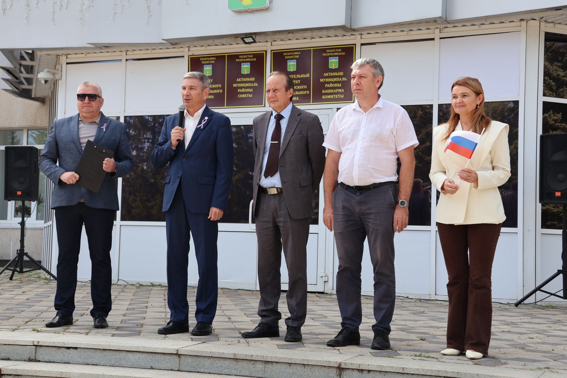 Россия флагы астында – бердәм без: Актанышта бәйрәм велойөреше
