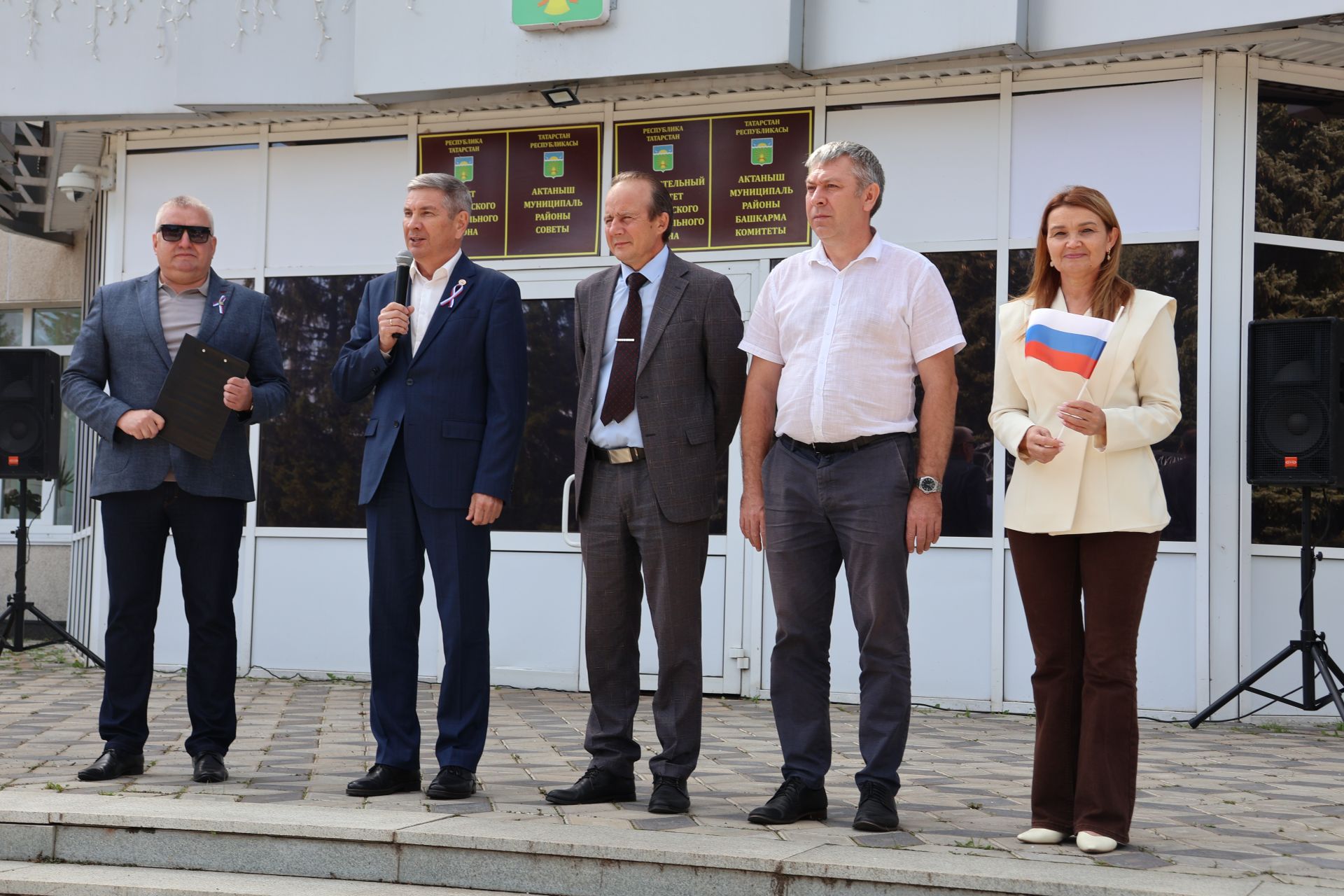 Россия флагы астында – бердәм без: Актанышта бәйрәм велойөреше