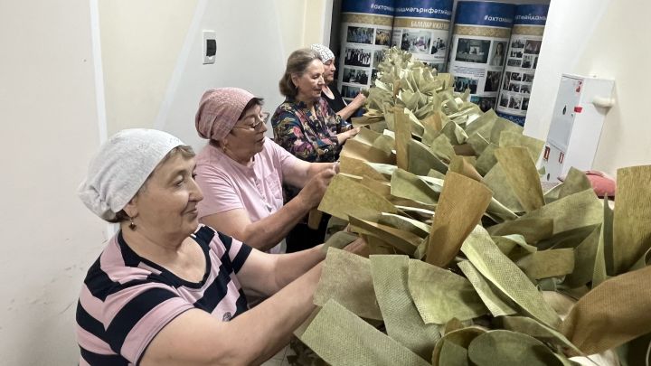 Халык көче — фронтка терәк: Актаныштан чираттагы гуманитар йөк юлга чыкты